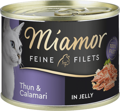Miamor Fine Fillets in Jelly Tuna and calamari  185 g