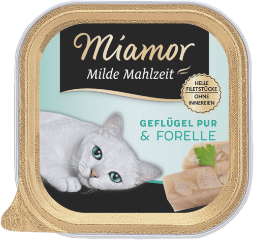 Miamor Milde Mahlzeit Geflügel Pur & Forelle 100g