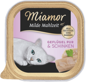 Miamor Milde Mahlzeit Geflügel Pur & Schinken 100g