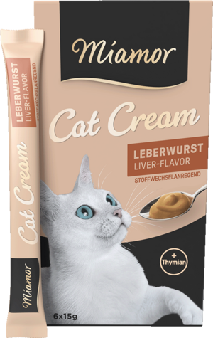 Miamor Cat Snack (Cream) Leberwurst-Cream 6x15g