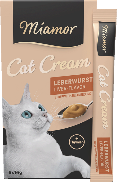 Miamor Cat Snack (Cream) Leberwurst-Cream 6x16g