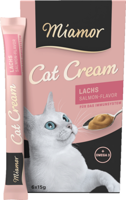 Cat Snack (Cream) - Lachs-Cream - Schachtel - 6x15g