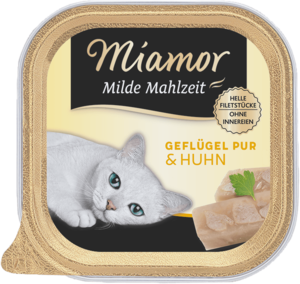 Miamor Milde Mahlzeit Geflügel Pur & Huhn 100g
