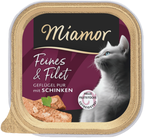 Miamor Feines & Filet Geflügel Pur & Schinken 100g