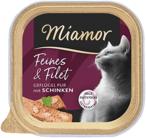 Miamor Feines & Filet Geflügel Pur & Schinken 100g