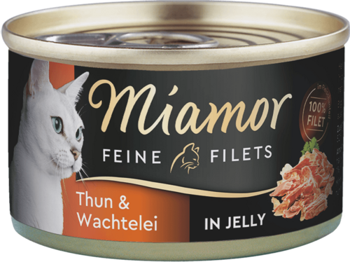 Miamor Feine Filets in Jelly Thun & Wachtelei 100g
