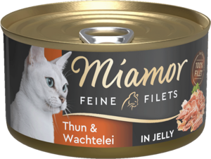 Miamor Feine Filets in Jelly Thun & Wachtelei 100g