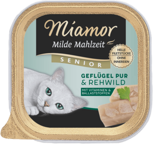 Miamor Milde Mahlzeit Senior - Geflügel Pur & Rehwild 100g
