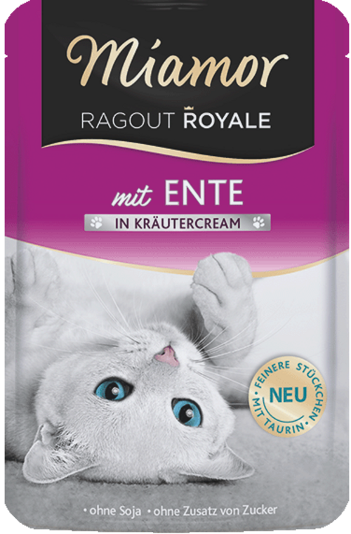 Miamor Ragout Royale in Cream Ente in Kräutercream 100g
