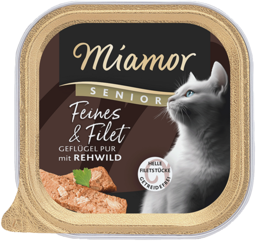 Miamor Feines & Filet Senior - Geflügel Pur & Rehwild 100g