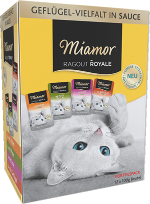 Miamor Ragout Royale in Sauce Multibox Adult – Geflügelvielfalt in Sauce 12x100g