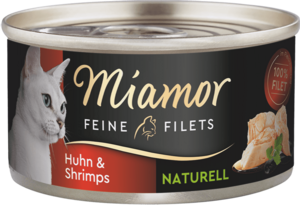 Miamor Feine Filets naturell Huhn & Shrimps 80g