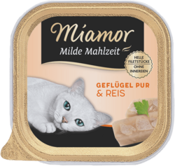 Milde Mahlzeit - Geflügel Pur & Reis - Schale - 100g