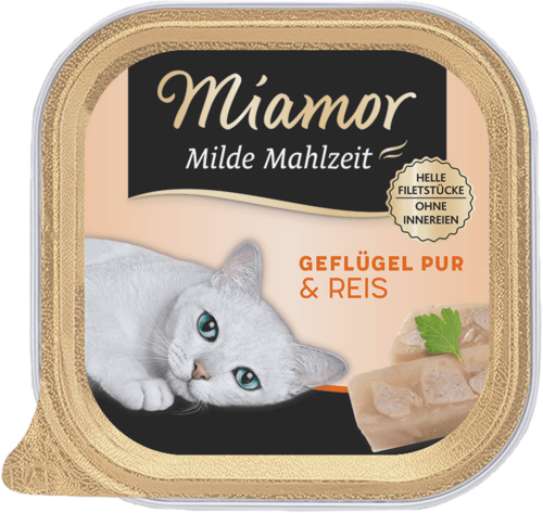Miamor Milde Mahlzeit Geflügel Pur & Reis 100g