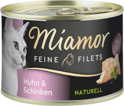 Feine Filets naturell - Huhn & Schinken - Dose - 156g