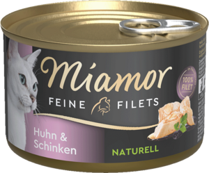 Miamor Feine Filets naturell Huhn & Schinken 156g