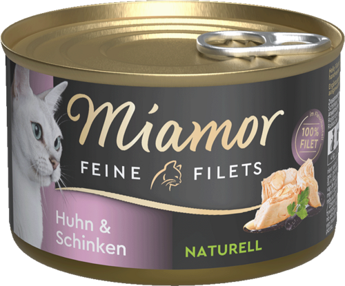 Miamor Feine Filets naturell Huhn & Schinken 156g