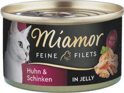 Feine Filets in Jelly - Huhn & Schinken - Dose - 100g