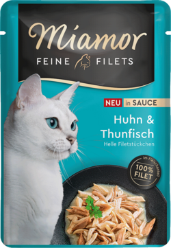 Feine Filets in Sauce - Huhn und Thunfisch - Frischebeutel - 100g