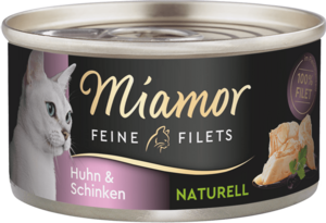 Miamor Feine Filets naturell Huhn & Schinken 80g