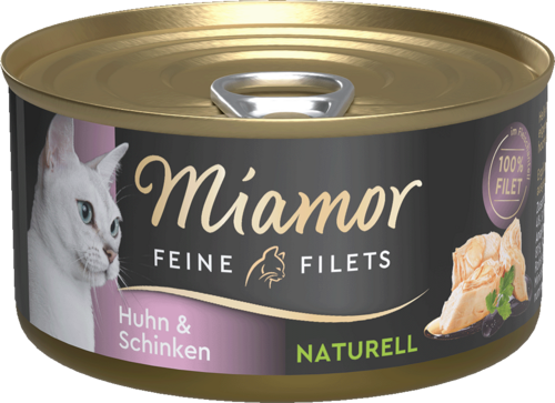 Miamor Feine Filets naturell Huhn & Schinken 80g