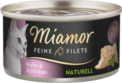 Feine Filets naturelle - Huhn & Schinken - Dose - 80g
