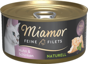 Miamor Feine Filets naturell Huhn & Schinken 80g