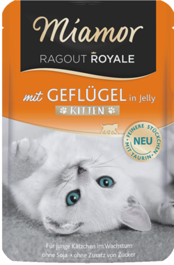 Ragout Royale in Jelly - Kitten - mit Geflügel - Frischebeutel - 100g