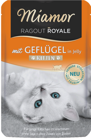 Miamor Ragout Royale in Jelly Kitten - mit Geflügel 100g