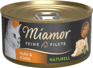 Miamor Feine Filets naturell Huhn & Kürbis 80g