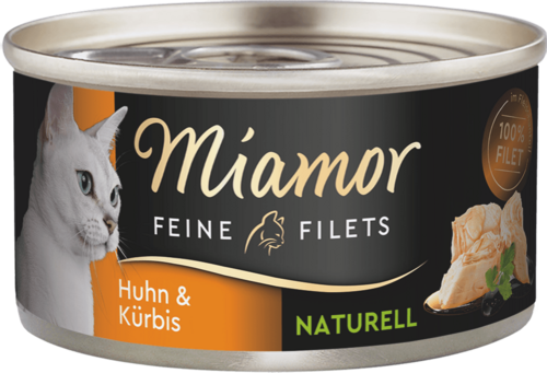 Miamor Feine Filets naturell Huhn & Kürbis 80g