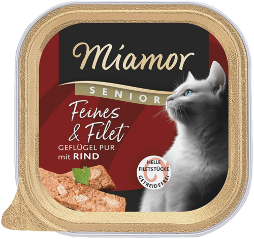 Miamor Feines & Filet Senior - Geflügel Pur & Rind 100g
