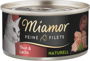 Miamor Feine Filets naturell Thun & Lachs 80g
