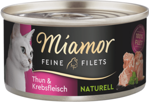 Miamor Feine Filets naturell Thun & Krebsfleisch 80g