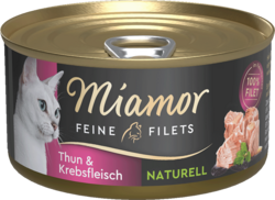 Feine Filets naturell - Thun & Krebsfleisch - Dose - 80g
