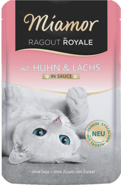 Ragout Royale in Sauce - Huhn & Lachs - Frischebeutel - 100g