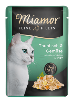 Feine Filets in Jelly - Thun & Gemüse - Frischebeutel - 100g