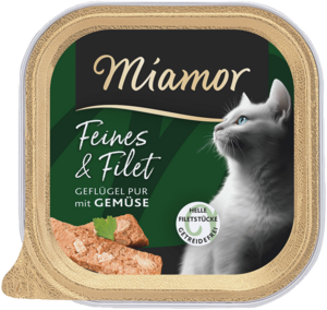 Miamor Feines & Filet Geflügel Pur & Gemüse 100g