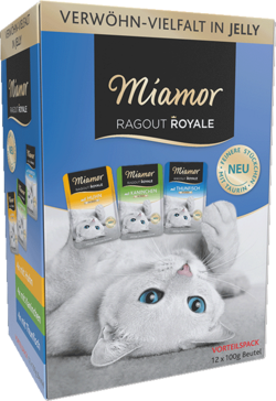 Ragout Royale in Jelly - Multibox Adult 1 
(mit Kaninchen / Thunfisch / Huhn in Jelly) - Frischebeutel Multibox - 12x100g