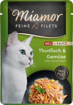 Feine Filets in Sauce - Thunfisch und Gemüse - Frischebeutel - 100g