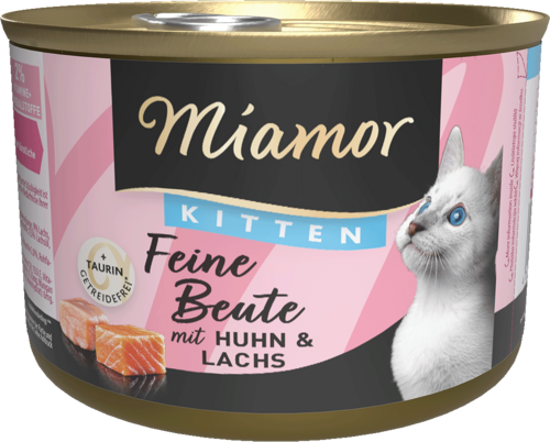 Miamor Feine Beute Kitten – Huhn und Lachs 185g