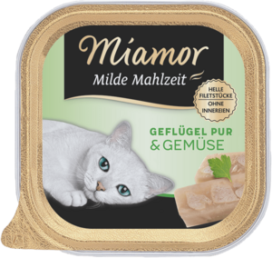 Miamor Milde Mahlzeit Geflügel Pur & Gemüse 100g