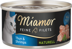 Feine Filets naturell - Thun & Shrimps - Dose - 80g