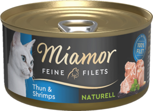 Miamor Feine Filets naturell Thun & Shrimps 80g