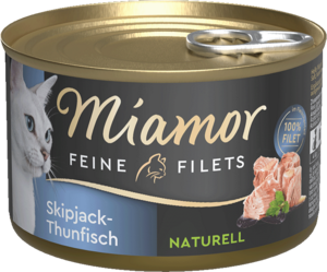 Miamor Feine Filets naturell Skipjack-Thunfisch 156g