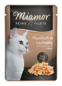 Feine Filets in Jelly - Thunfisch in Lachsjelly  - Frischebeutel - 100g