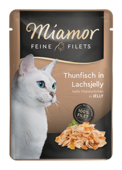 Feine Filets in Jelly - Thunfisch in Lachsjelly - Frischebeutel - 100g