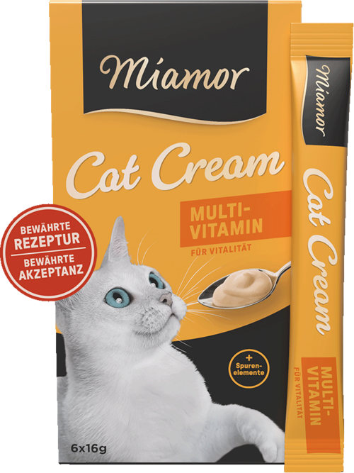 Miamor Cat Snack (Cream) - ZURÜCK IN BEWÄHRTER REZEPTUR Multi-Vitamin-Cream 6x16g