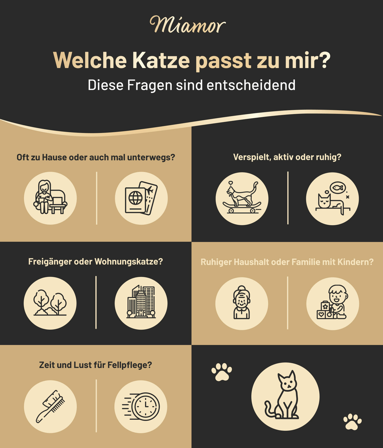 Infografik "Welche Katze passt zu mir"