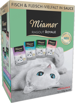 Miamor Ragout Royale in Sauce Multibox Adult - 4 Sorten in Sauce 12x100g